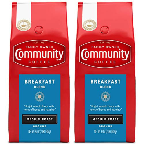 Community Coffee Breakfast Blend Ground Coffee, Medium Roast, 32 Ounce (Pack of 2) Deal
