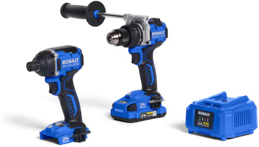 Kobalt 24V Brushless 2-Tool Combo Kit w/ 1/2" Drill/Driver, 1/4" Impact Driver Deal