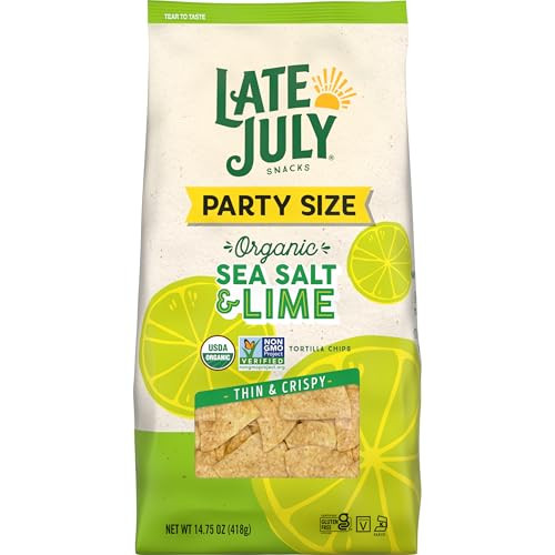 Late July Organic Tortilla Chips (Sea Salt & Lime) 6-Pack