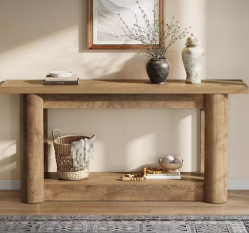 Tribesigns Way to Origin Benjamin 63" 2-Tier Wood Console Table