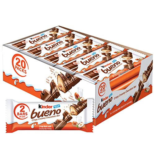 Kinder Bueno Milk Chocolate and Hazelnut Cream 20-Pack