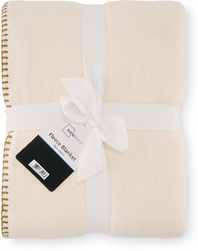 Mainstays Super Soft Vanilla Dream Fleece Bed Blanket, Full/Queen 2 Pieces Deal