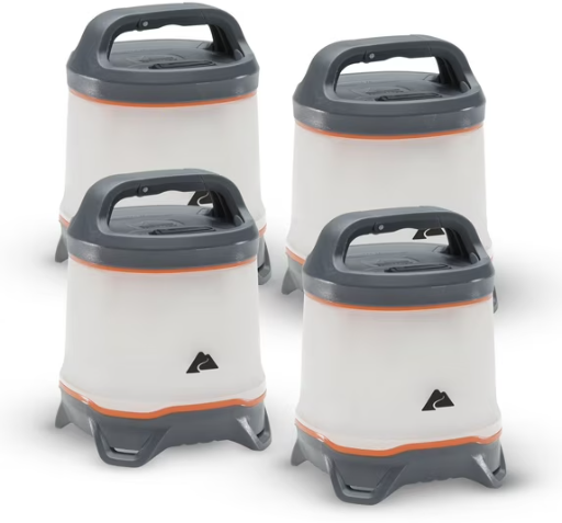 Ozark Trail 500 Lumens LED Mini Camping Lantern 4-Pack Deal