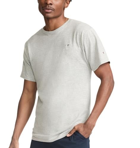 Champion Classic Jersey Tee Shirt Oxford Gray