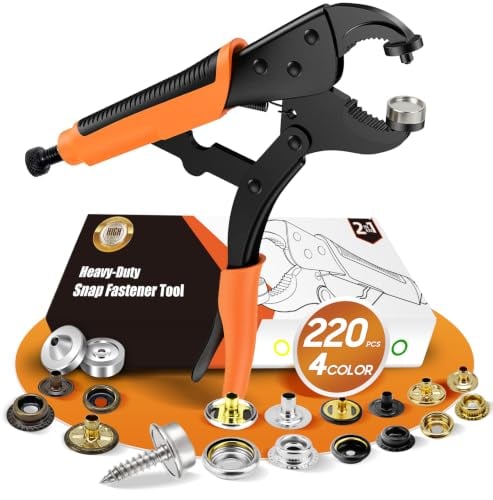 ARHAIKA 60-Count 4-Color Snap Fastener Tool Kit