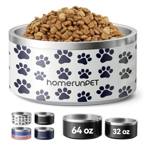 HomerunPET 32oz Stainless Steel Dog Bowl w/ Non-Slip Base and Double-Wall Insulation Deal