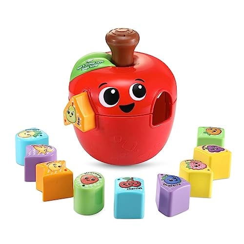 LeapFrog Spin & Change Apple Shape Sorter w/ 10 Shape Blocks