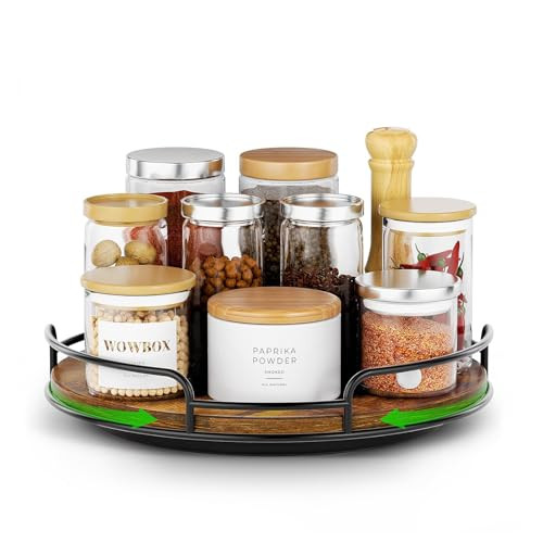 9" WOWBOX Lazy Susan Table Top Rotating Organizer