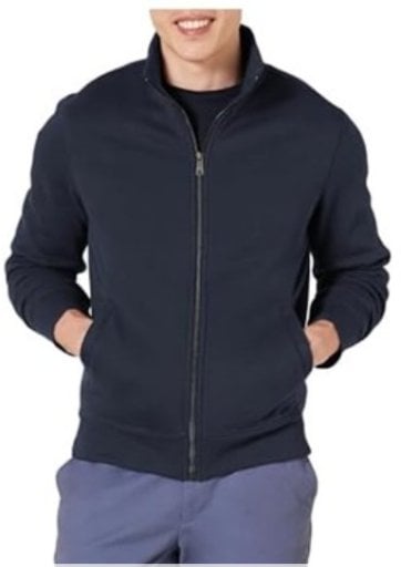 Amazon Essentials Men's Full-zip Fleece Mock Neck Sweatshirt Deal