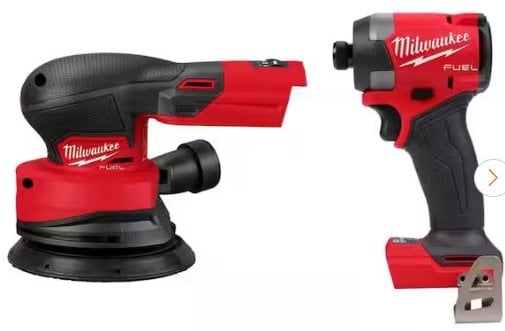 Milwaukee M18 18V Lith-Ion Brushless Cordless FUEL 5 in. Random Orbit Sander w/ 1/4 in. Impact Driver Deal