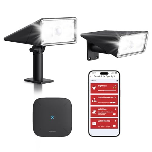 X-Sense Smart Solar Lights Outdoor Waterproof 2-Pack