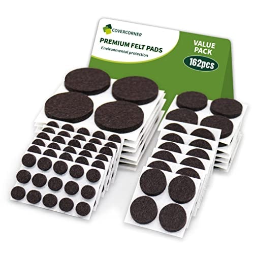 Felt Furniture Pads for Hardwood Floors 162 PCS