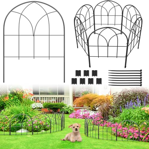 Youpehom No-Dig Metal Garden Fence Panels 2-Pack (Black) Deal