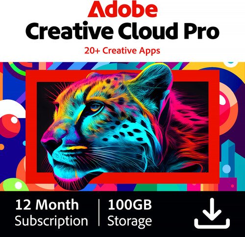 12-Month Adobe Creative Cloud Pro Membership Subscription w/ 100GB Cloud Storage