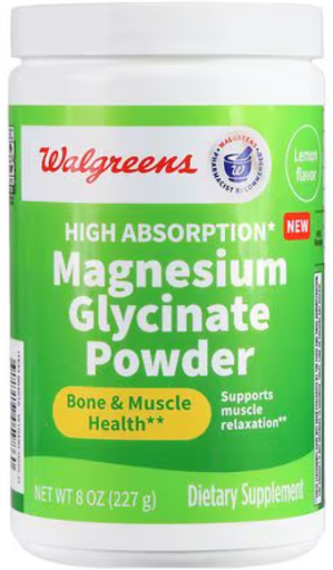 Walgreens Magnesium Glycinate Powder Lemon 8.0 oz