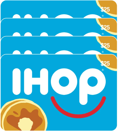$100 in IHOP Gift Cards (4 x $25 E-Gift Cards)