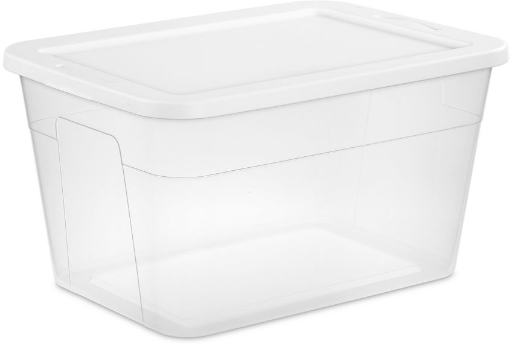 Brightroom 56qt Clear Non-Latching Storage Box with White Lid Deal