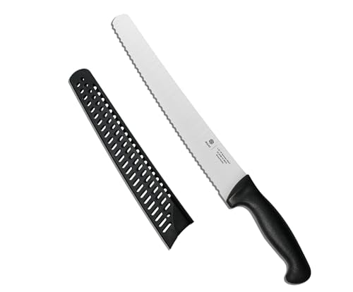 NULAS 10-Inch Serrated Bread Knife w/ Sheath