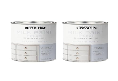 Rust-Oleum Milk Paint Finish 2-Pack 1 Quart Classic White