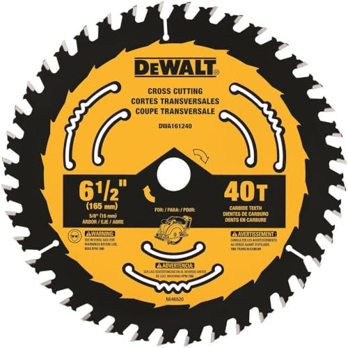 DeWALT 6.5" 40-Tooth Circular Saw Blade DWA161240