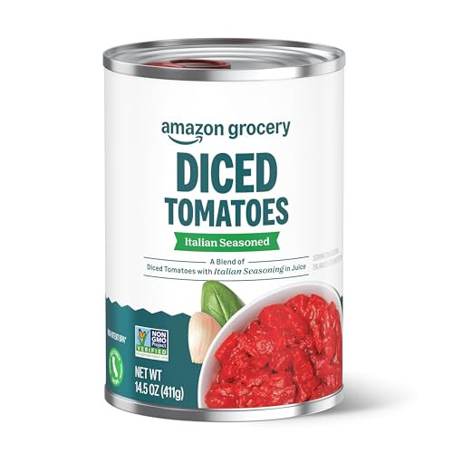 Amazon Grocery Italian Seasoned Diced Tomatoes 14.5 Oz