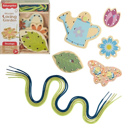 Fisher-Price Wooden Toy Lacing Garden Activity