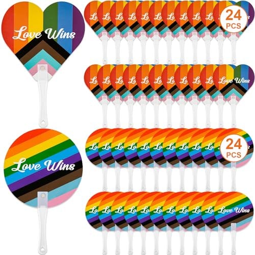 Blowata Rainbow Handheld Round Hand Fan