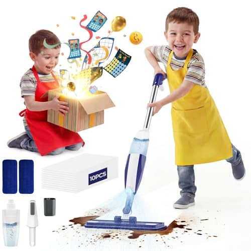 Matscover Kids' Spray Mop Cleaning Kit w/ Real Water Sprayer Deal