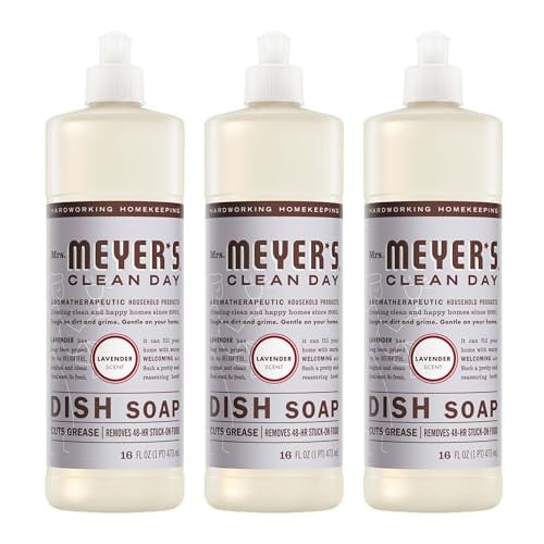 MRS. MEYER'S CLEAN DAY Liquid Dish Soap, Lavender, 16 fl. oz - Pack of 3 Deal