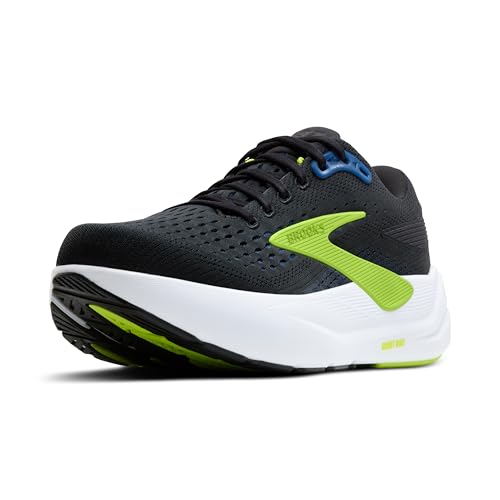 Brooks Men’s Ghost Max 3 Neutral Running & Walking Shoe - Black/Navy/Acid Lime - 10.5 Medium Deal
