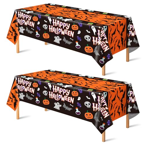 Halloween Plastic Tablecloth 2-Pack