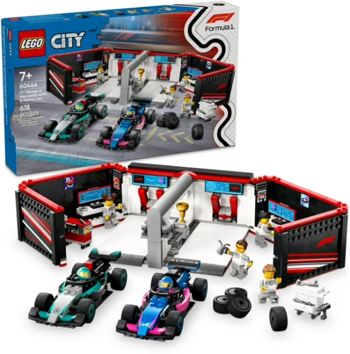 LEGO City F1 Garage & Mercedes-AMG & Alpine Cars Toy