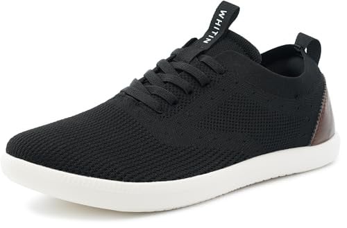 WHITIN Men's Wide Toe Box Casual Knit Mesh Oxford Dress Sneakers Deal