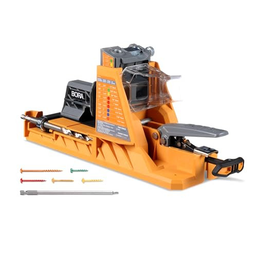 BORA Automatic Pocket Hole Jig with 50 Color-Coated Screws