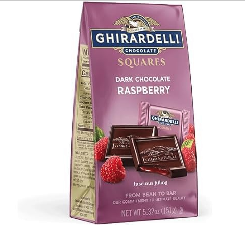 Ghirardelli Dark Chocolate Raspberry Filled Squares 5.32oz