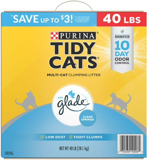 Purina Tidy Cats Multi-Cat Clumping Litter, Clear Springs Scent, 40 lbs. Deal