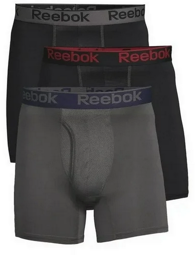Reebok Men's Pro Series Long Leg Boxer Brief XL 3-Pack