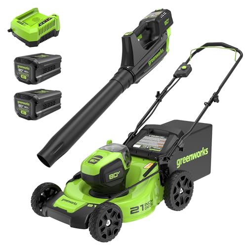 Greenworks 80V 21in Mower/Blower Kit with (2) 2.0 Ah Batteries Deal