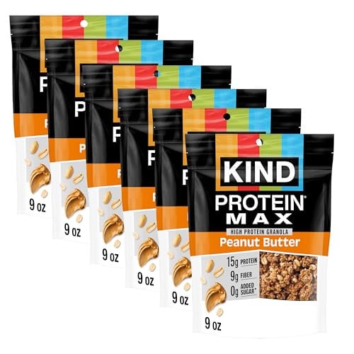 KIND Protein MAX Granola, Peanut Butter, 9oz 6-Count Deal