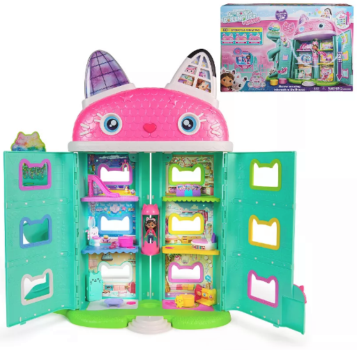 Gabby's Dollhouse: The Movie Meow-mazing Interactive Dollhouse with LCD Screen Eyes Deal
