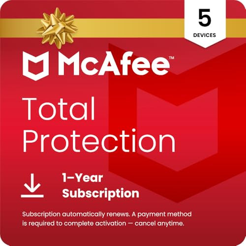 McAfee Total Protection 2026 Ready 5-Devices, 1-Year