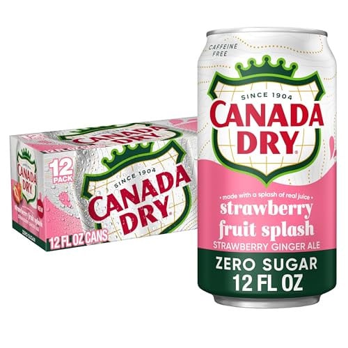 Canada Dry Fruit Splash Strawberry Ginger Ale Zero Sugar Soda 12-Pack 12-Oz Deal