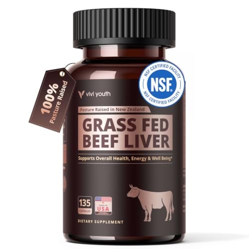 Grass-Fed Beef Liver Capsule Energy & Blood Health, 135 Capsules