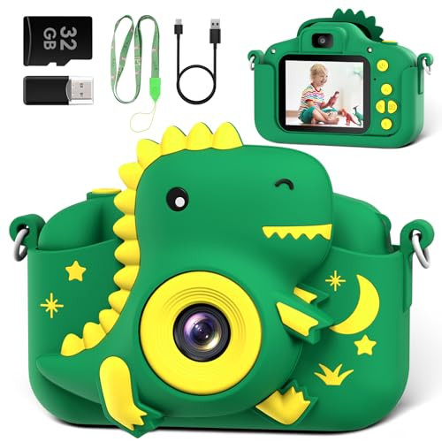Greenkinder Kid's Camera Green Dinosaur