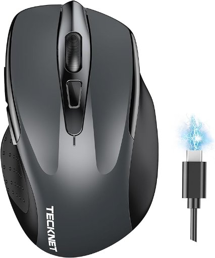TECKNET Wireless Mouse (BT5.0/3.0 & 2.4G) Rechargeable