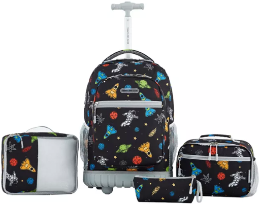 Travelers Club Kids Rolling Backpack Luggage Set