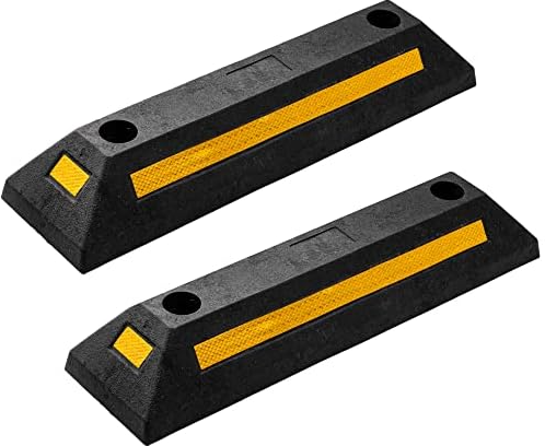 Zone Tech Heavy Duty Rubber Parking Guide 21" 2-Pack