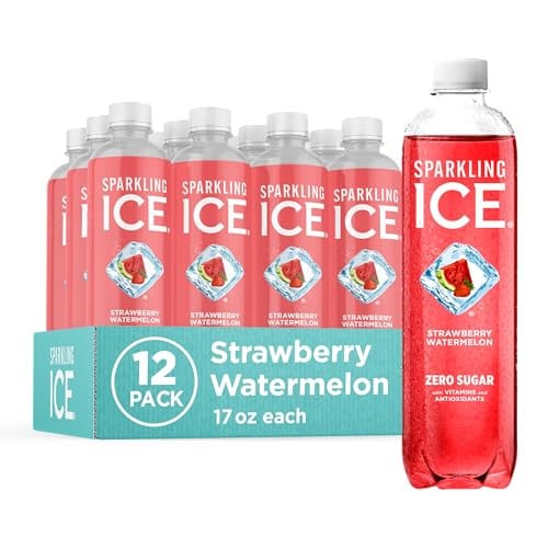 Sparkling Ice Zero Sugar Sparkling Water (Strawberry Watermelon) 12-Pack 17-Ounce