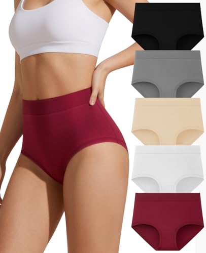 Women’s Cotton High Waisted Underwear 5-Pack Deal
