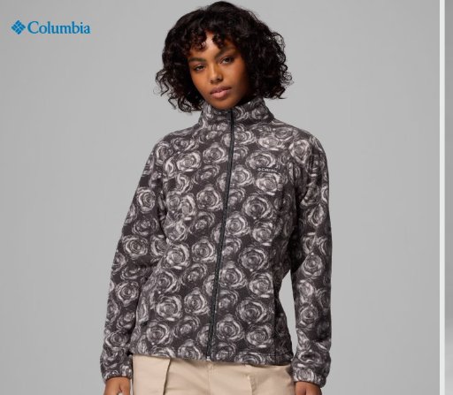 Columbia Women's Benton Springs Printed Full Zip Fleece Jacket Deal